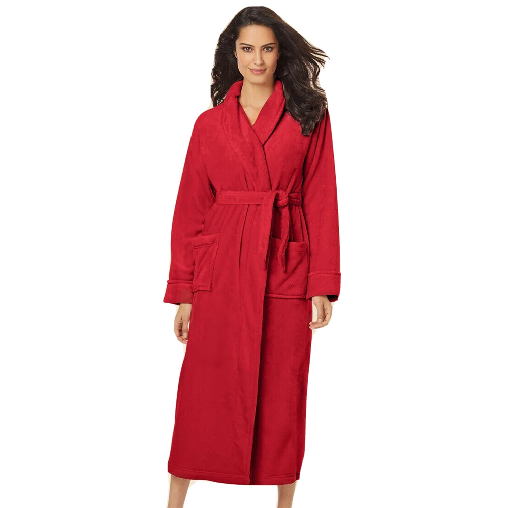 SOLD - Soma Intimates Embraceable Plush CR Long Robe S/M Ruby NWT